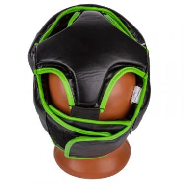 Боксерский шлем PowerPlay 3100 PU Чорно-зелений M Фото 3