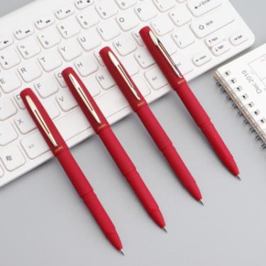 Ручка гелевая Baoke антибактеріальне покриття софт 0.5 мм, червона Фото 2