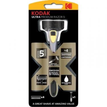 Бритва Kodak Ultra Premium 5 лез з 4 змінними картриджами Фото