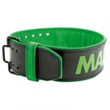 Атлетический пояс MadMax MFB-302 Quick Release Belt шкіряний Black/Green X Фото