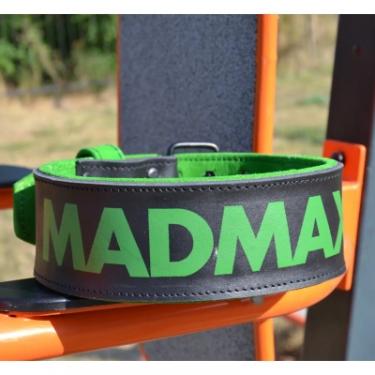 Атлетический пояс MadMax MFB-302 Quick Release Belt шкіряний Black/Green X Фото 1