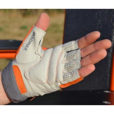 Перчатки для фитнеса MadMax MFG-850 Crazy Grey/Orange XXL Фото 4