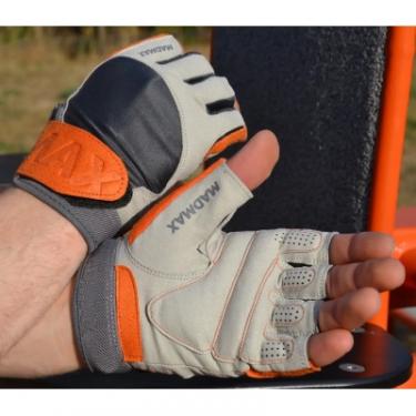 Перчатки для фитнеса MadMax MFG-850 Crazy Grey/Orange XXL Фото 5