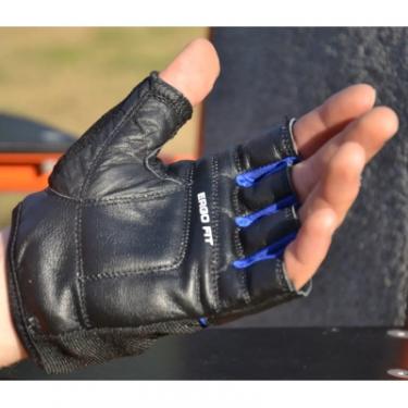 Перчатки для фитнеса PowerPlay 9058 Thunder чорно-сині M Фото 2