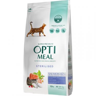 Сухой корм для кошек Optimeal для стерилізованих/кастрованих з лососем 10 кг Фото