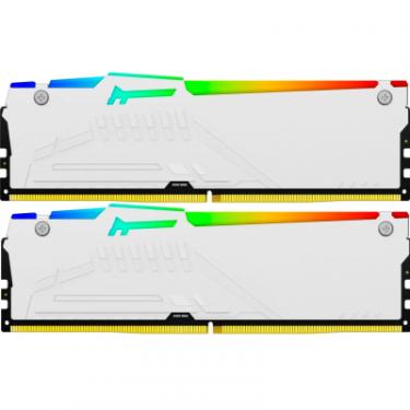 Модуль памяти для компьютера Kingston Fury (ex.HyperX) DDR5 32GB (2x16GB) 6000 MHz Beast White RGB Фото 1