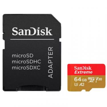 Карта памяти SanDisk 64GB microSD class 10 V30 Extreme PLUS Фото