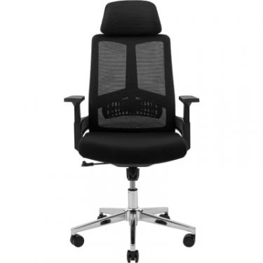 Офисное кресло Richman Токен Хром M-1 (Tilt) Сітка чорна Фото 1