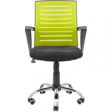Офисное кресло Richman Флеш Ю Хром М-1 (Tilt) Сітка чорна + зелена Фото 1