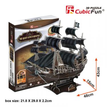 Пазл Cubic Fun 3D Корабель Чорної Бороди Помста Королеви Анни Фото 9