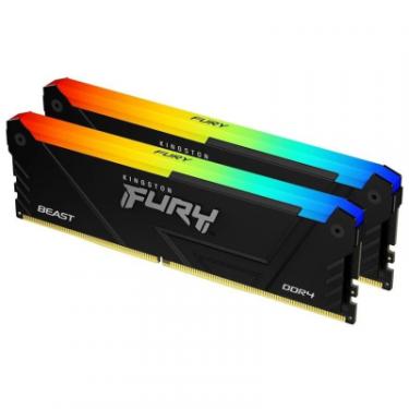 Модуль памяти для компьютера Kingston Fury (ex.HyperX) DDR4 32GB (2x16GB) 3600 MHz FURY Beast RGB Фото 1