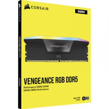 Модуль памяти для компьютера Corsair DDR5 64GB (2x32GB) 5600 MHz Vengeance RGB Black Фото 4