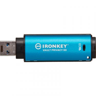 USB флеш накопитель Kingston 16GB IronKey Vault Privacy 50 Blue USB 3.2 Фото 3