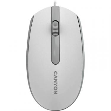 Мышка Canyon M-10 USB White Grey Фото