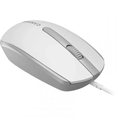 Мышка Canyon M-10 USB White Grey Фото 4