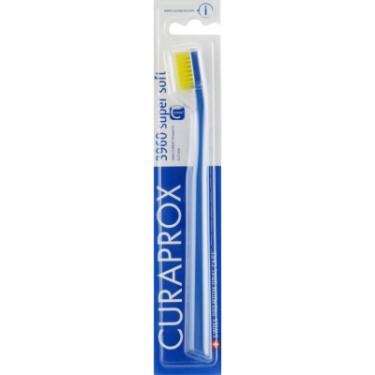 Зубная щетка Curaprox CS 3960 Super Soft Суперм'яка D 0.12 мм Синя з жов Фото