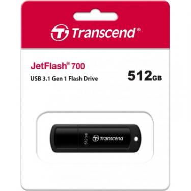 USB флеш накопитель Transcend 512GB JetFlash 700 USB 3.1 Фото 3