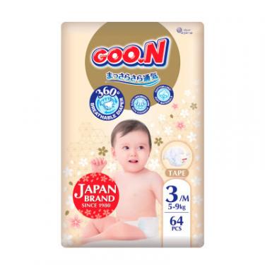 Подгузники GOO.N Premium Soft 5-9 кг Розмір 3 M на липучках 64 шт Фото