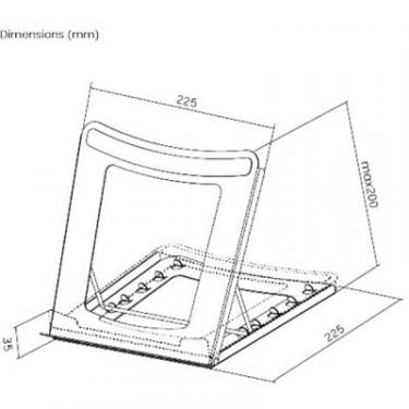 Подставка для ноутбука HiSmart 10"-15" з 5-ма положеннями кута нахилу Фото 2