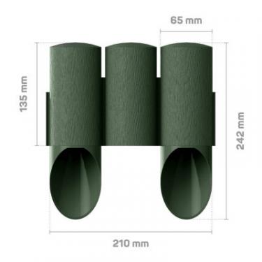 Садовое ограждение Cellfast газонна, 3 MAXI, 10 секцій по 21см, 2.1м, зелена Фото 2
