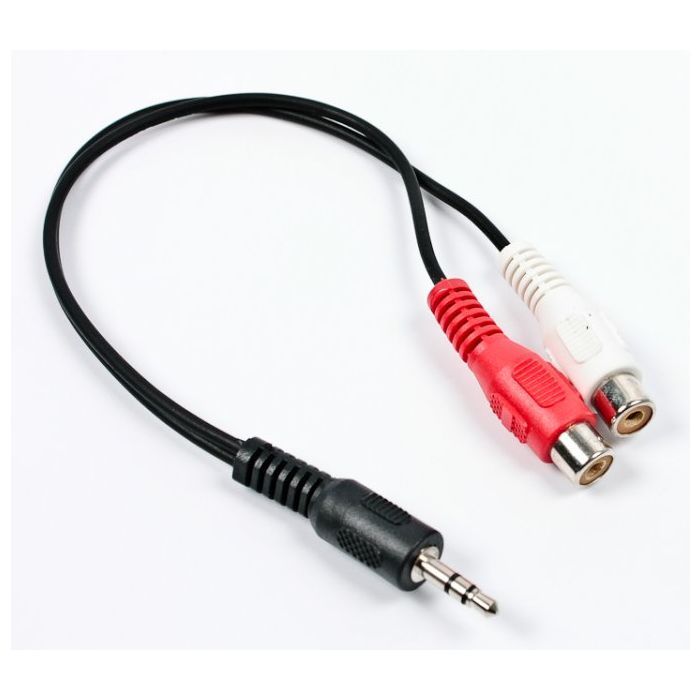 Кабель мультимедийный Cablexpert 3.5mm M to 2xRCA F 0.2m Фото