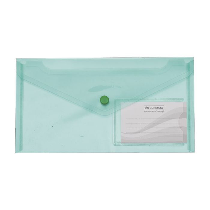 Папка - конверт Buromax DL (240x130мм) TRAVEL, green Фото