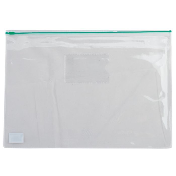 Папка на молнии Buromax А5, plastic zipper green Фото