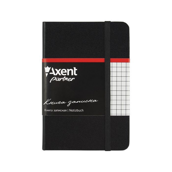 Книга записная Axent Partner, 95*140, 96sheets, square, black Фото