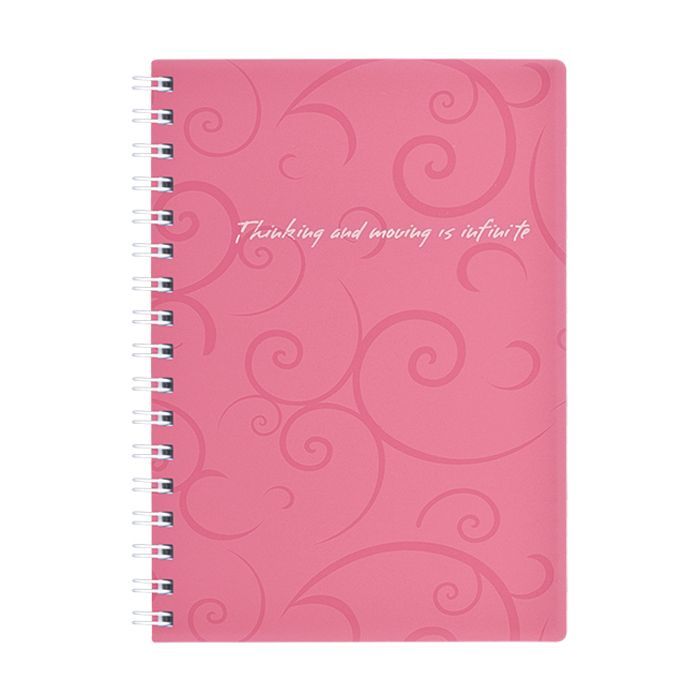 Блокнот Buromax spiral side, А6, 80sheets, Barocco, square, pink Фото