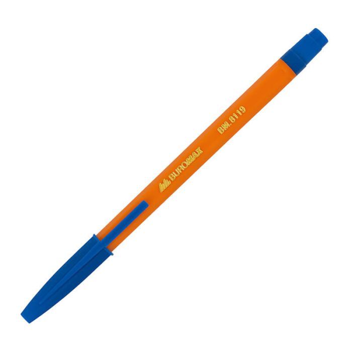 Ручка шариковая Buromax non-retractable JOBMAX ORANGE, blue Фото