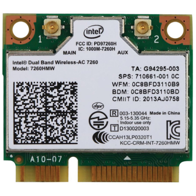Сетевая карта Wi-Fi INTEL 7260.HMWWB.R 936158 Фото