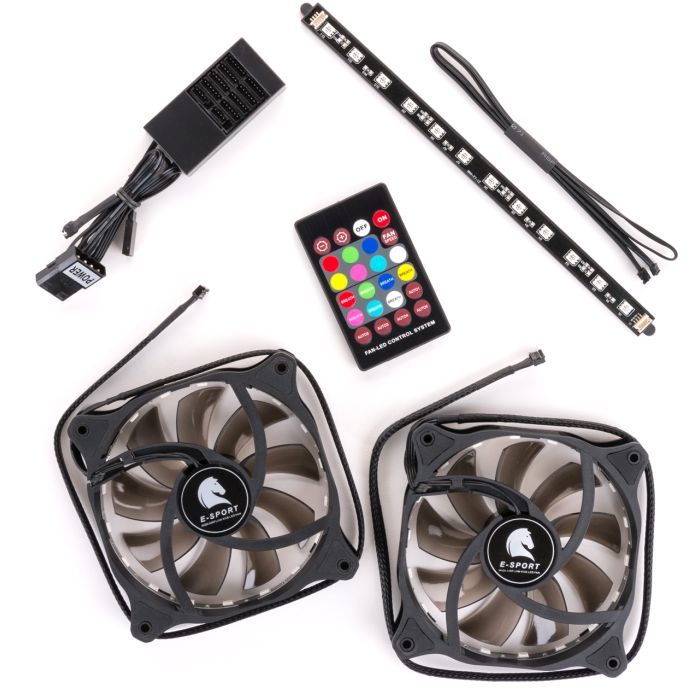 Кулер для корпуса Sama E-SPORT RGB KIT Фото