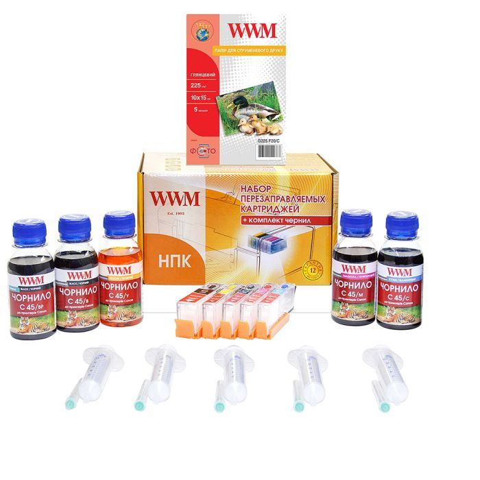 Комплект перезаправляемых картриджей WWM CANON MG5440/MG5540/MG6440 Фото