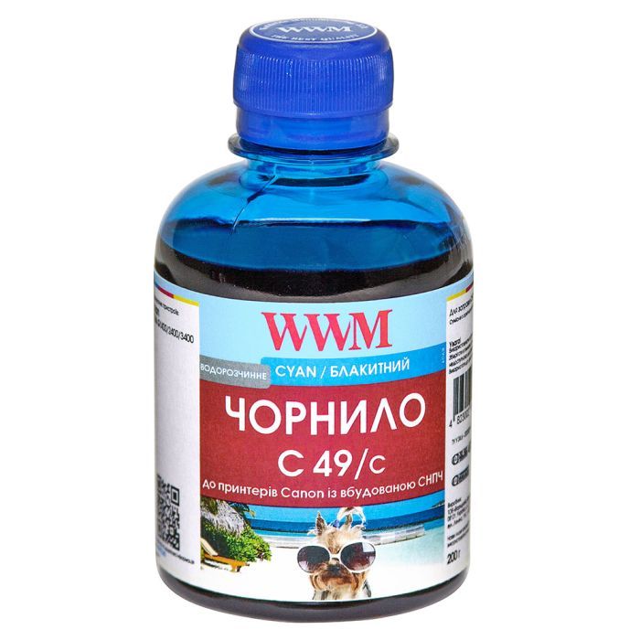 Чернила WWM CANON GI-490 200г Cyan Фото