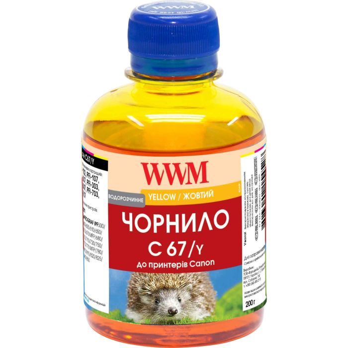 Чернила WWM Canon IPF-107 200г Yellow IPF-107Y Фото