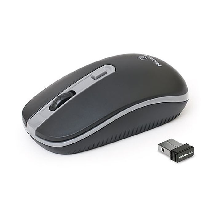 Мышка REAL-EL RM-303 Wireless Black/Grey Фото