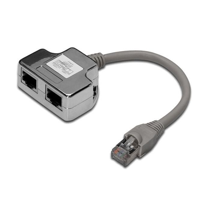 Разветвитель Digitus витой пары, STP, cat.5e, 1x2RJ-45 Фото