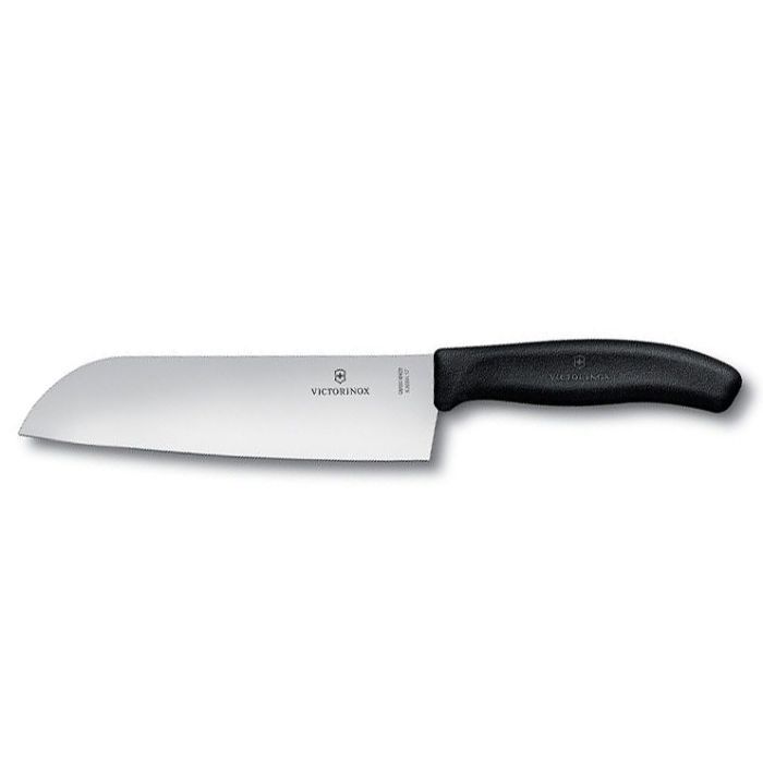Кухонный нож Victorinox SwissClassic сантоку 17 см, черный Фото
