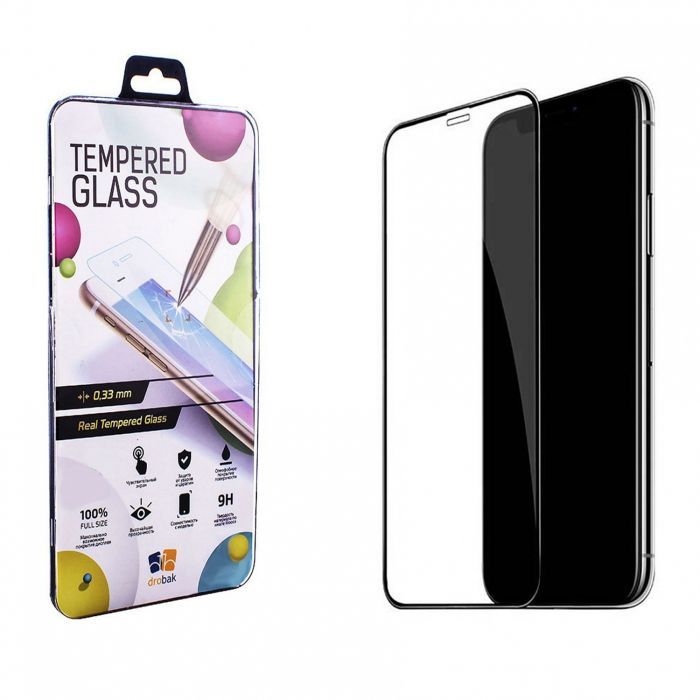 Стекло защитное Drobak для iPhone 11 Pro Max (Black) Фото