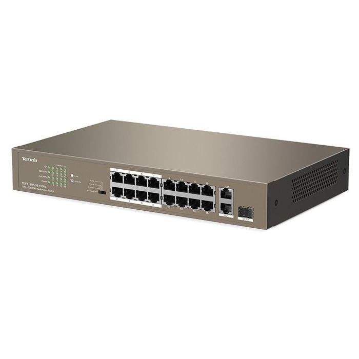 Коммутатор сетевой Tenda TEF1118P-16-150W Фото