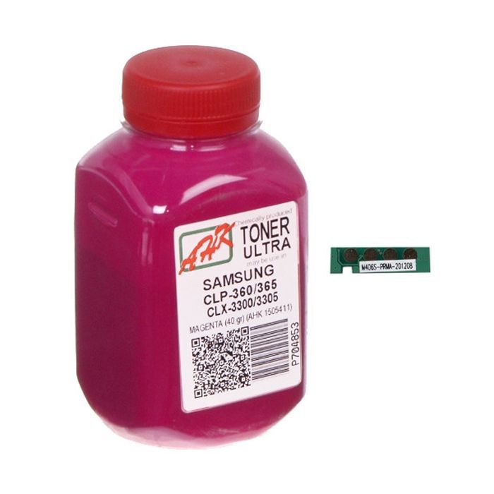 Тонер AHK Samsung CLP-360/365/CLX-3300, 40г, 1K Magenta Фото