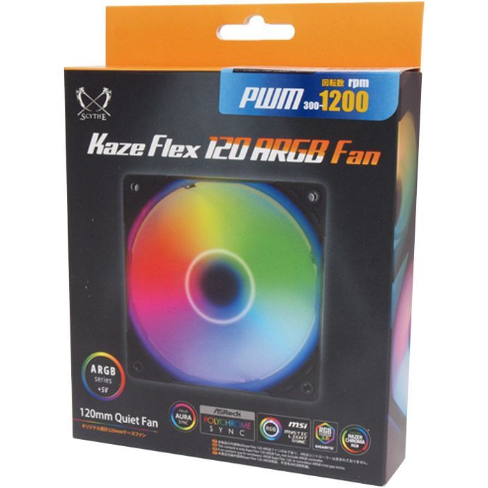 Кулер для корпуса Scythe Kaze Flex 120 mm ARGB PWM Фото 5