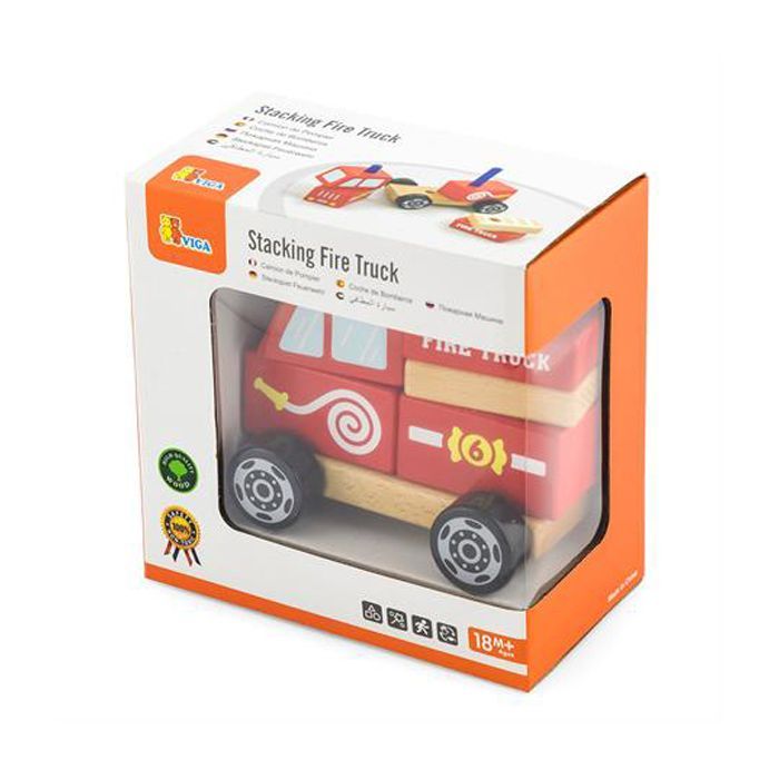 Развивающая игрушка Viga Toys пирамидка Пожарная машинка Фото