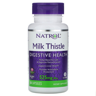 Травы Natrol Расторопша, Milk Thistle, 60 капсул Фото
