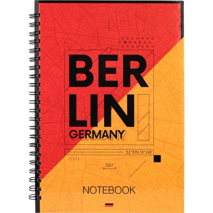 Блокнот Axent на спирали твердая обкл., А5, 96л. Berlin Фото