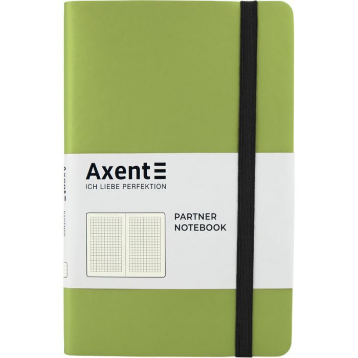 Блокнот Axent Partner Soft, 125х195, 96арк, кліт, салатовий Фото