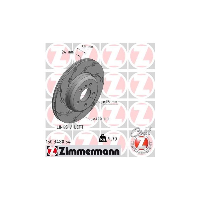 Тормозной диск ZIMMERMANN 150.3480.54 Фото