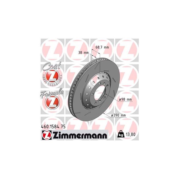 Тормозной диск ZIMMERMANN 460.1584.75 Фото