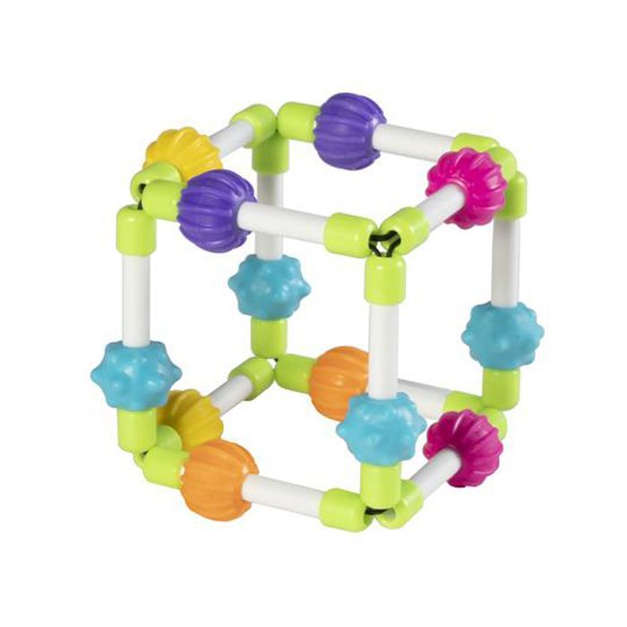 Погремушка Fat Brain Toys прорезыватель тактильный Кубби Quubi Фото