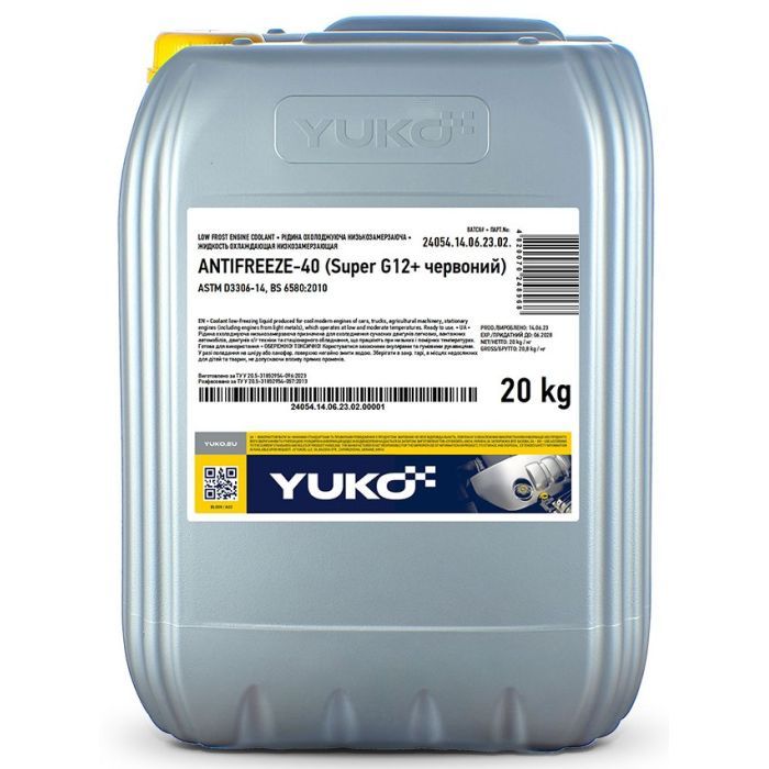 Антифриз Yuko -40 Super G12 + красный 20л Фото